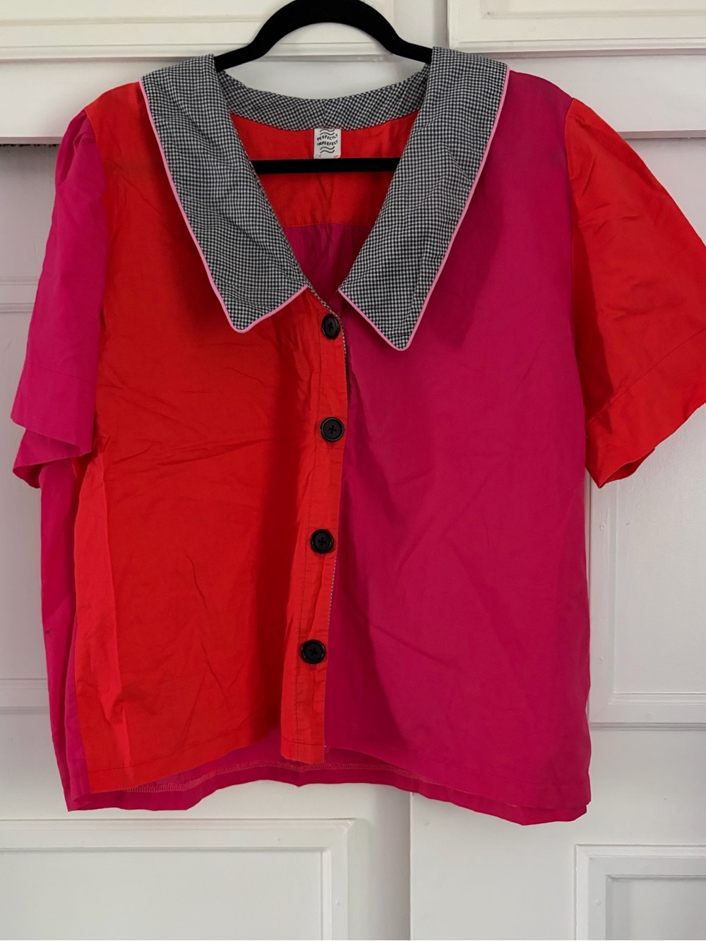 Maximalist handmade top; size 2X